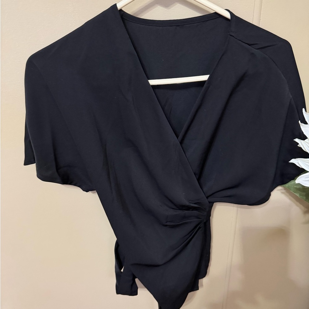 Black Wrap Top